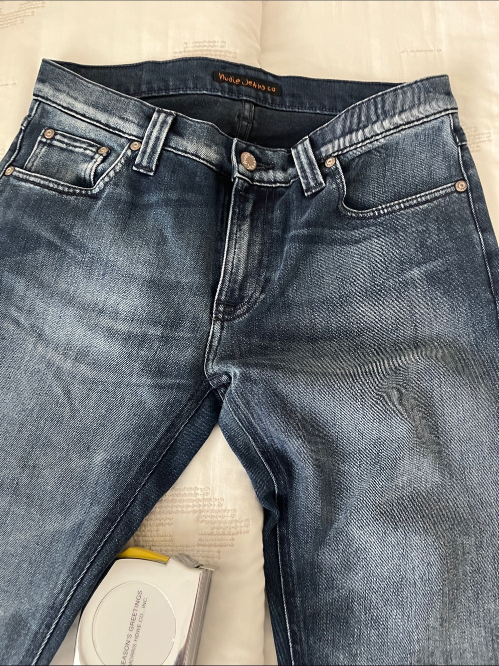Nudie Jeans Men’s Faded Blue Slim Straight Denim 29 3/4 x 33 1/4 Slim Kim
